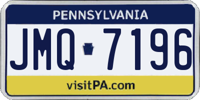 PA license plate JMQ7196