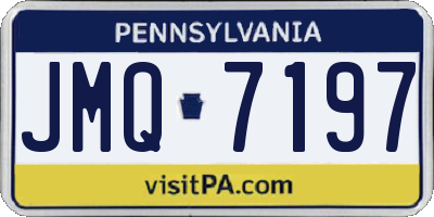 PA license plate JMQ7197