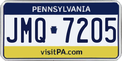 PA license plate JMQ7205