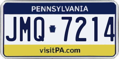 PA license plate JMQ7214