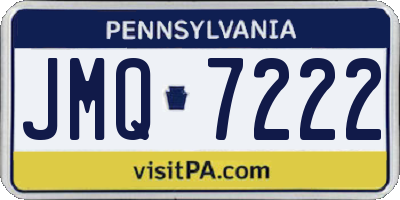 PA license plate JMQ7222