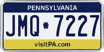 PA license plate JMQ7227