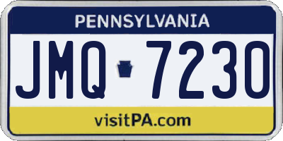 PA license plate JMQ7230