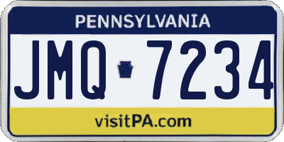 PA license plate JMQ7234