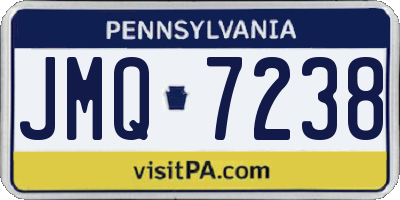PA license plate JMQ7238