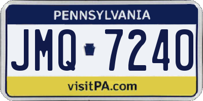 PA license plate JMQ7240