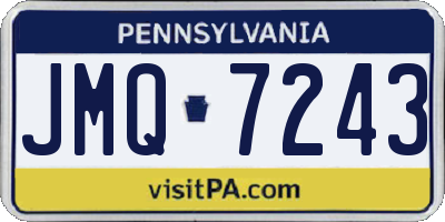 PA license plate JMQ7243