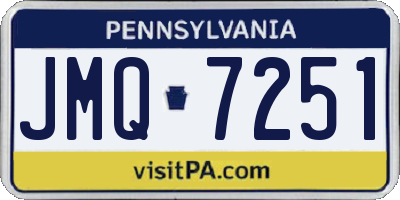 PA license plate JMQ7251