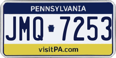 PA license plate JMQ7253