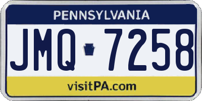 PA license plate JMQ7258