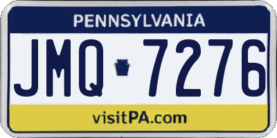 PA license plate JMQ7276