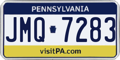 PA license plate JMQ7283