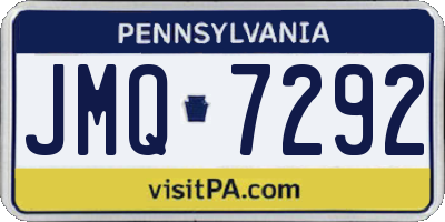 PA license plate JMQ7292