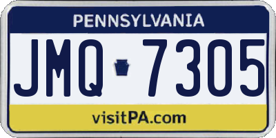 PA license plate JMQ7305