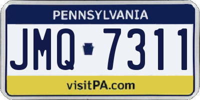 PA license plate JMQ7311