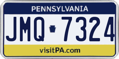 PA license plate JMQ7324