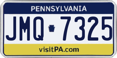 PA license plate JMQ7325
