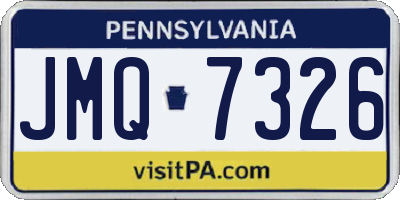 PA license plate JMQ7326