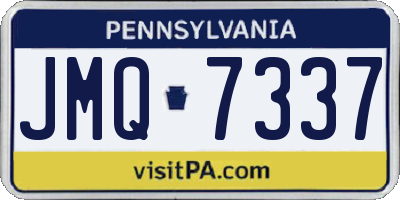 PA license plate JMQ7337