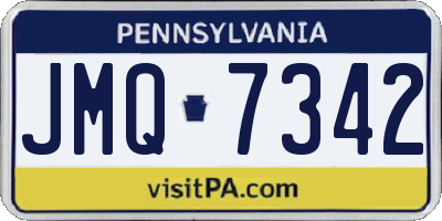 PA license plate JMQ7342