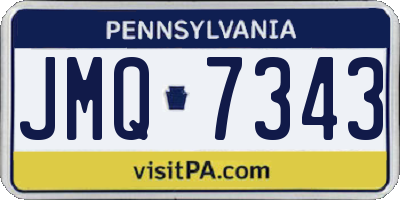 PA license plate JMQ7343