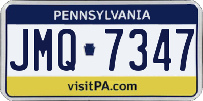 PA license plate JMQ7347