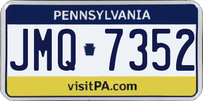 PA license plate JMQ7352