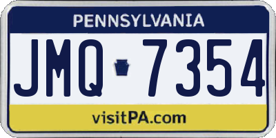 PA license plate JMQ7354