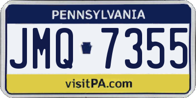PA license plate JMQ7355