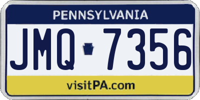 PA license plate JMQ7356
