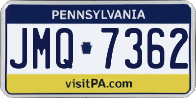 PA license plate JMQ7362