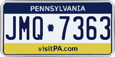 PA license plate JMQ7363