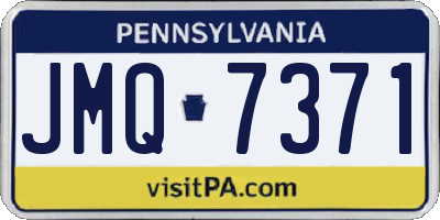 PA license plate JMQ7371