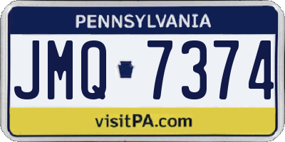 PA license plate JMQ7374