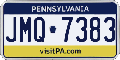 PA license plate JMQ7383