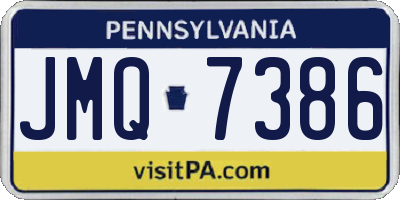 PA license plate JMQ7386