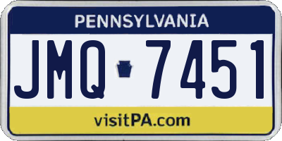 PA license plate JMQ7451