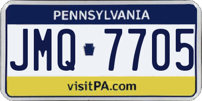 PA license plate JMQ7705