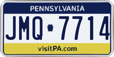 PA license plate JMQ7714