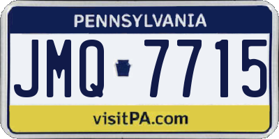 PA license plate JMQ7715