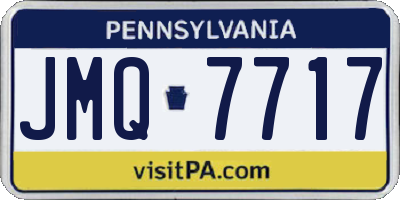 PA license plate JMQ7717