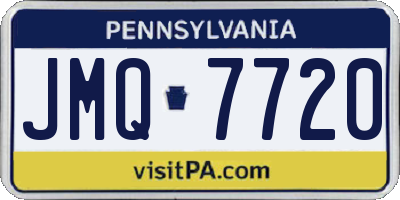 PA license plate JMQ7720