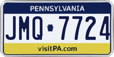 PA license plate JMQ7724