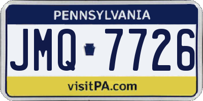 PA license plate JMQ7726