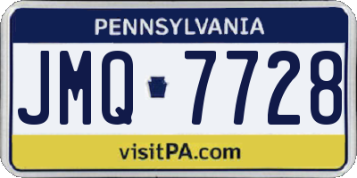 PA license plate JMQ7728