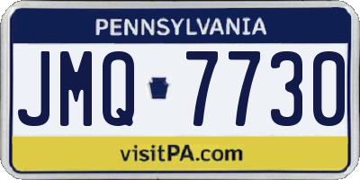 PA license plate JMQ7730