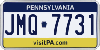 PA license plate JMQ7731