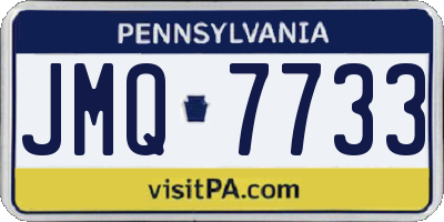 PA license plate JMQ7733