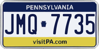 PA license plate JMQ7735