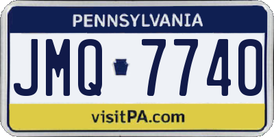 PA license plate JMQ7740